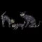 28" LED Lighted Black Cat Family Outdoor Halloween Decoration